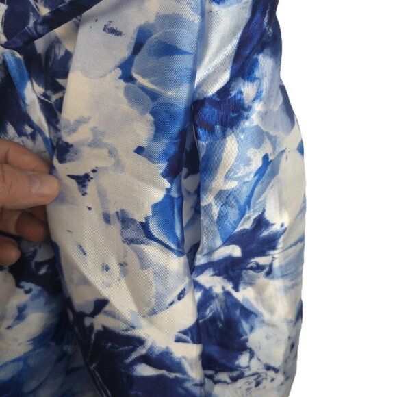 Speechless Kids Girls Formal Dress Size 8 Blue Floral Sleeveless Pearls Ballgown - Picture 6 of 8